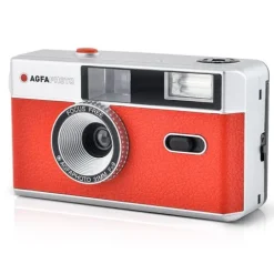 Agfa Retro 35mm Camera w/Flash - Red/Silver