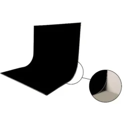 Easiframe Cyclorama Curved Background Fabric - Chroma Key Black