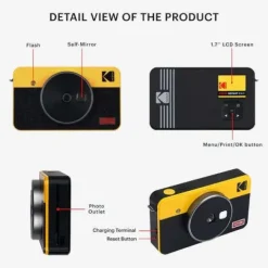 Kodak C210R Instant Camera - Black/Yellow