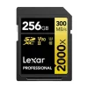 Lexar Pro 256GB 2000x SDXC Card 300Mbs UHSII