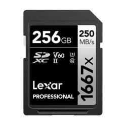 Lexar Pro 256GB 1667x SDXC Card 250Mbs UHSII