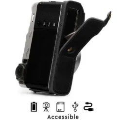MegaGear Leather Half Case with Strap - Fujifilm X100V BLK