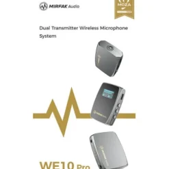 Mirfak WE10 Pro Dual Transmitter Wireless Microphone System (2.4 GHz)
