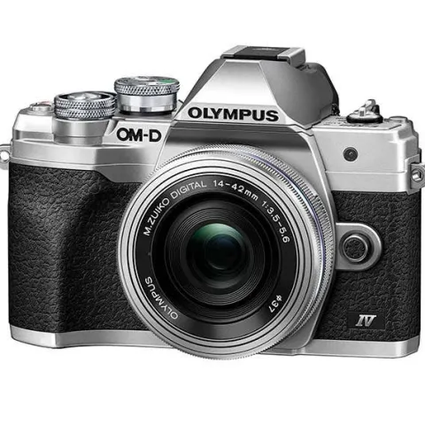 Olympus OM-D E-M10 Mark IV + 14-42mm & 40-150mm Twin Kit - Silver