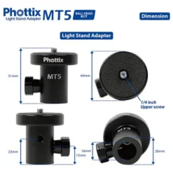 Phottix MT5 Light Stand Adaptor Kit