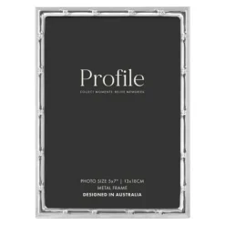Profile Bamboo Silver Metal Photo Frame - 5x7"