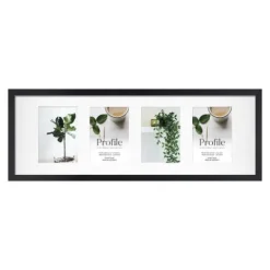 Profile Deluxe Black 25x76cm Photo Frame - 4x 5x7" Photos