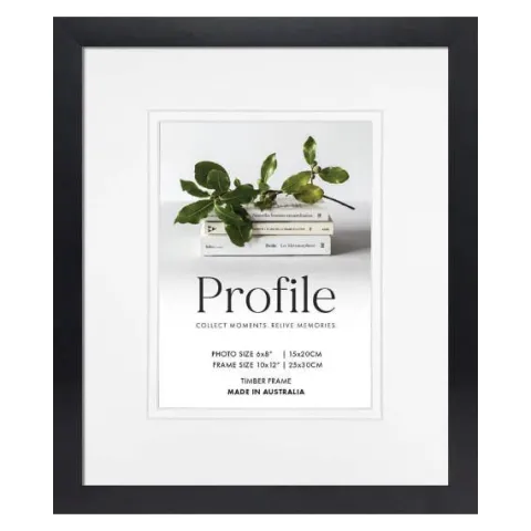 Profile Deluxe Black 10x12" Frame - 6x8" Opening