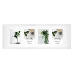 Profile Deluxe White 25x76cm Photo Frame - 4x 13x18cm Photos