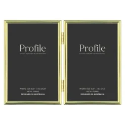 Profile Habitat Brass Photo Frame - 2x 4x6"