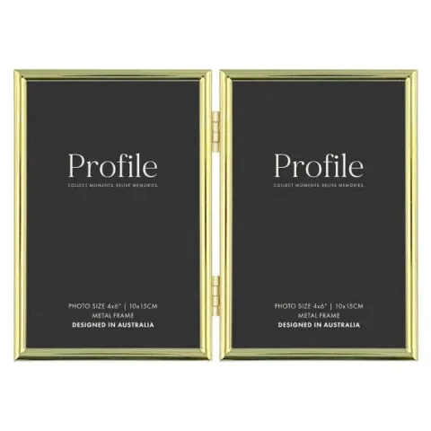 Profile Habitat Brass Photo Frame - 2x 4x6"
