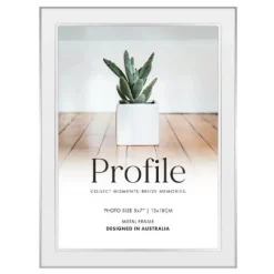 Profile Metal Eternal White 5x7" Photo Frame