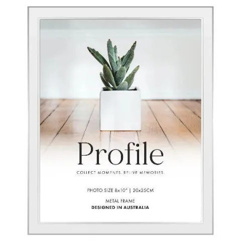 Profile Metal Eternal White 8x10" Photo Frame