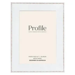 Profile Noble White Gold 5x7" Photo Frame