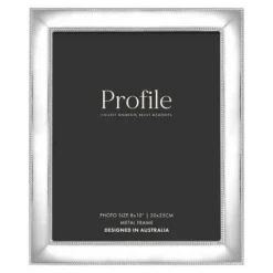 Profile Romance Silver Beaded  Metal 8x10" frame