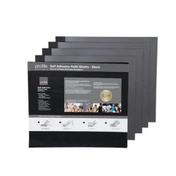 Profile Self Adhesive Refill 335x325 Black - 10 Pages (5 Sheets)