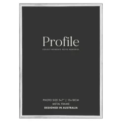 Profile Silver Brass Photo Frame - 5x7"