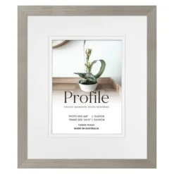 Profile Stone Ash 10x12" frame - 6x8" opening