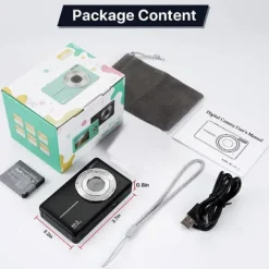 Pulse DC44 Digital Compact Camera w/32GB Card - Blue