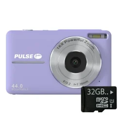 Pulse DC44 Digital Compact Camera w/32GB Card